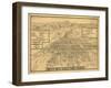 Colorado - Panoramic Map of Colorado Springs No. 3-Lantern Press-Framed Art Print