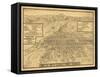 Colorado - Panoramic Map of Colorado Springs No. 3-Lantern Press-Framed Stretched Canvas