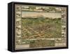 Colorado - Panoramic Map of Cripple Creek No. 2-Lantern Press-Framed Stretched Canvas