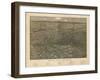 Colorado - Panoramic Map of Denver No. 2-Lantern Press-Framed Art Print