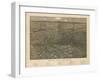 Colorado - Panoramic Map of Denver No. 2-Lantern Press-Framed Art Print