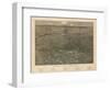 Colorado - Panoramic Map of Denver No. 2-Lantern Press-Framed Art Print