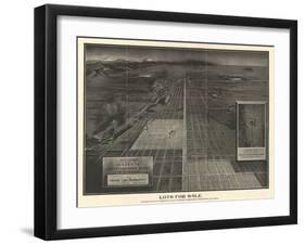 Colorado - Panoramic Map of Denver No. 4-Lantern Press-Framed Art Print