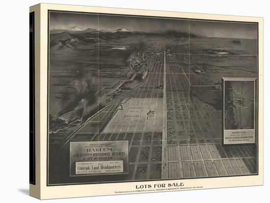 Colorado - Panoramic Map of Denver No. 4-Lantern Press-Stretched Canvas