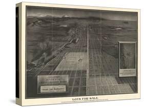 Colorado - Panoramic Map of Denver No. 4-Lantern Press-Stretched Canvas