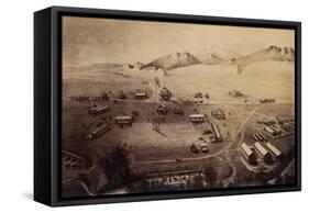 Colorado - Panoramic Map of Fort Collins No. 1-Lantern Press-Framed Stretched Canvas