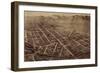 Colorado - Panoramic Map of Fort Collins No. 2-Lantern Press-Framed Art Print