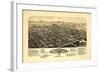 Colorado - Panoramic Map of Greeley-Lantern Press-Framed Art Print