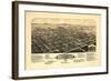 Colorado - Panoramic Map of Greeley-Lantern Press-Framed Art Print