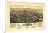 Colorado - Panoramic Map of Greeley-Lantern Press-Framed Art Print