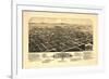 Colorado - Panoramic Map of Greeley-Lantern Press-Framed Premium Giclee Print