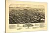 Colorado - Panoramic Map of Greeley-Lantern Press-Stretched Canvas