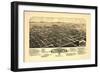 Colorado - Panoramic Map of Greeley-Lantern Press-Framed Art Print