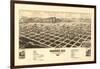 Colorado - Panoramic Map of Gunnison-Lantern Press-Framed Art Print