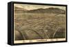 Colorado - Panoramic Map of Leadville No. 1-Lantern Press-Framed Stretched Canvas