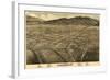 Colorado - Panoramic Map of Leadville No. 1-Lantern Press-Framed Art Print