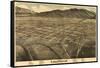 Colorado - Panoramic Map of Leadville No. 1-Lantern Press-Framed Stretched Canvas