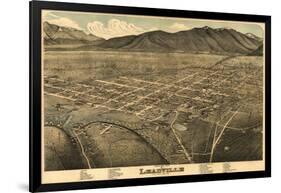 Colorado - Panoramic Map of Leadville No. 1-Lantern Press-Framed Art Print