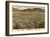 Colorado - Panoramic Map of Leadville No. 1-Lantern Press-Framed Art Print