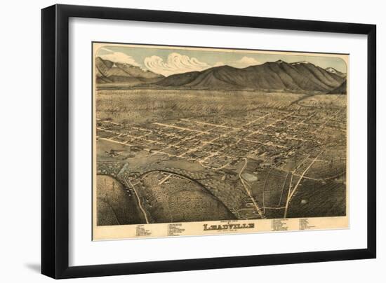 Colorado - Panoramic Map of Leadville No. 1-Lantern Press-Framed Art Print