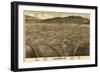 Colorado - Panoramic Map of Leadville No. 1-Lantern Press-Framed Art Print