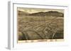 Colorado - Panoramic Map of Leadville No. 1-Lantern Press-Framed Art Print