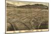 Colorado - Panoramic Map of Leadville No. 1-Lantern Press-Mounted Art Print
