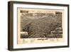 Colorado - Panoramic Map of Leadville No. 2-Lantern Press-Framed Premium Giclee Print