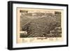 Colorado - Panoramic Map of Leadville No. 2-Lantern Press-Framed Premium Giclee Print