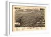 Colorado - Panoramic Map of Leadville No. 2-Lantern Press-Framed Premium Giclee Print