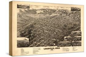 Colorado - Panoramic Map of Leadville No. 2-Lantern Press-Stretched Canvas