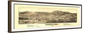 Colorado - Panoramic Map of Maysville-Lantern Press-Framed Premium Giclee Print