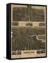 Colorado - Panoramic Map of Pueblo-Lantern Press-Framed Stretched Canvas
