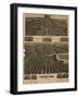 Colorado - Panoramic Map of Pueblo-Lantern Press-Framed Art Print