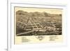 Colorado - Panoramic Map of Salida-Lantern Press-Framed Premium Giclee Print