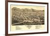 Colorado - Panoramic Map of Salida-Lantern Press-Framed Premium Giclee Print