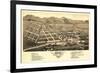 Colorado - Panoramic Map of Salida-Lantern Press-Framed Premium Giclee Print