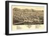 Colorado - Panoramic Map of Salida-Lantern Press-Framed Art Print