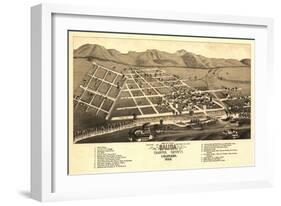 Colorado - Panoramic Map of Salida-Lantern Press-Framed Art Print