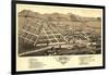 Colorado - Panoramic Map of Salida-Lantern Press-Framed Art Print