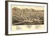 Colorado - Panoramic Map of Salida-Lantern Press-Framed Art Print