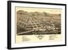 Colorado - Panoramic Map of Salida-Lantern Press-Framed Art Print