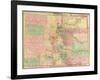 Colorado - Panoramic Map-Lantern Press-Framed Art Print