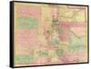 Colorado - Panoramic Map-Lantern Press-Framed Stretched Canvas