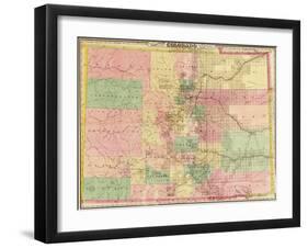 Colorado - Panoramic Map-Lantern Press-Framed Art Print