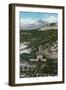 Colorado, Panoramic View of the Moffat Tunnel East Portal and James Peak-Lantern Press-Framed Art Print