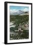 Colorado, Panoramic View of the Moffat Tunnel East Portal and James Peak-Lantern Press-Framed Art Print