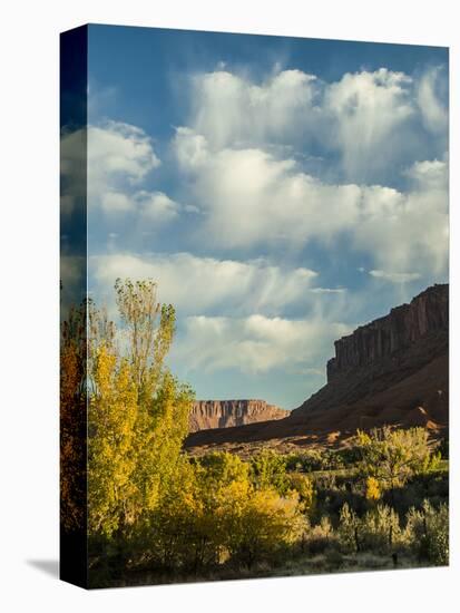 Colorado Plateau. Clouds over a Mesa in Early Autumn, Castle Valley-Judith Zimmerman-Stretched Canvas