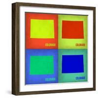 Colorado Pop Art Map 1-NaxArt-Framed Art Print