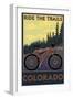 Colorado - Ride the Trails-Lantern Press-Framed Art Print